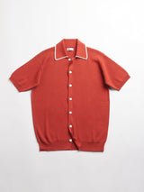 AAGAR COTTON TERRY RED SHIRT WITH SHORT SLEEVES