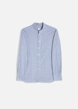 AAMILCARE GURU COLLAR STRIPED SHIRT