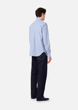 AAMILCARE GURU COLLAR STRIPED SHIRT