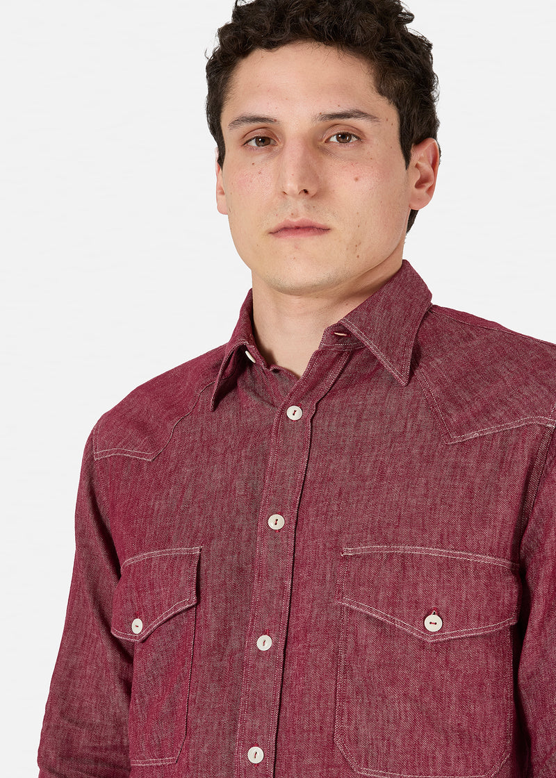 AANTIDE CAMICIA WESTERN CHAMBRAY