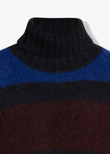 AAVALON TURTLE-NECKED STRIPED SWEATER