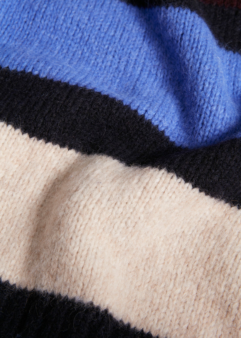 AAVALON TURTLE-NECKED STRIPED SWEATER