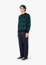 AAVELLINO JACUQARD WOOL CREWNECK