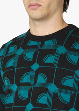 AAVELLINO JACUQARD WOOL CREWNECK