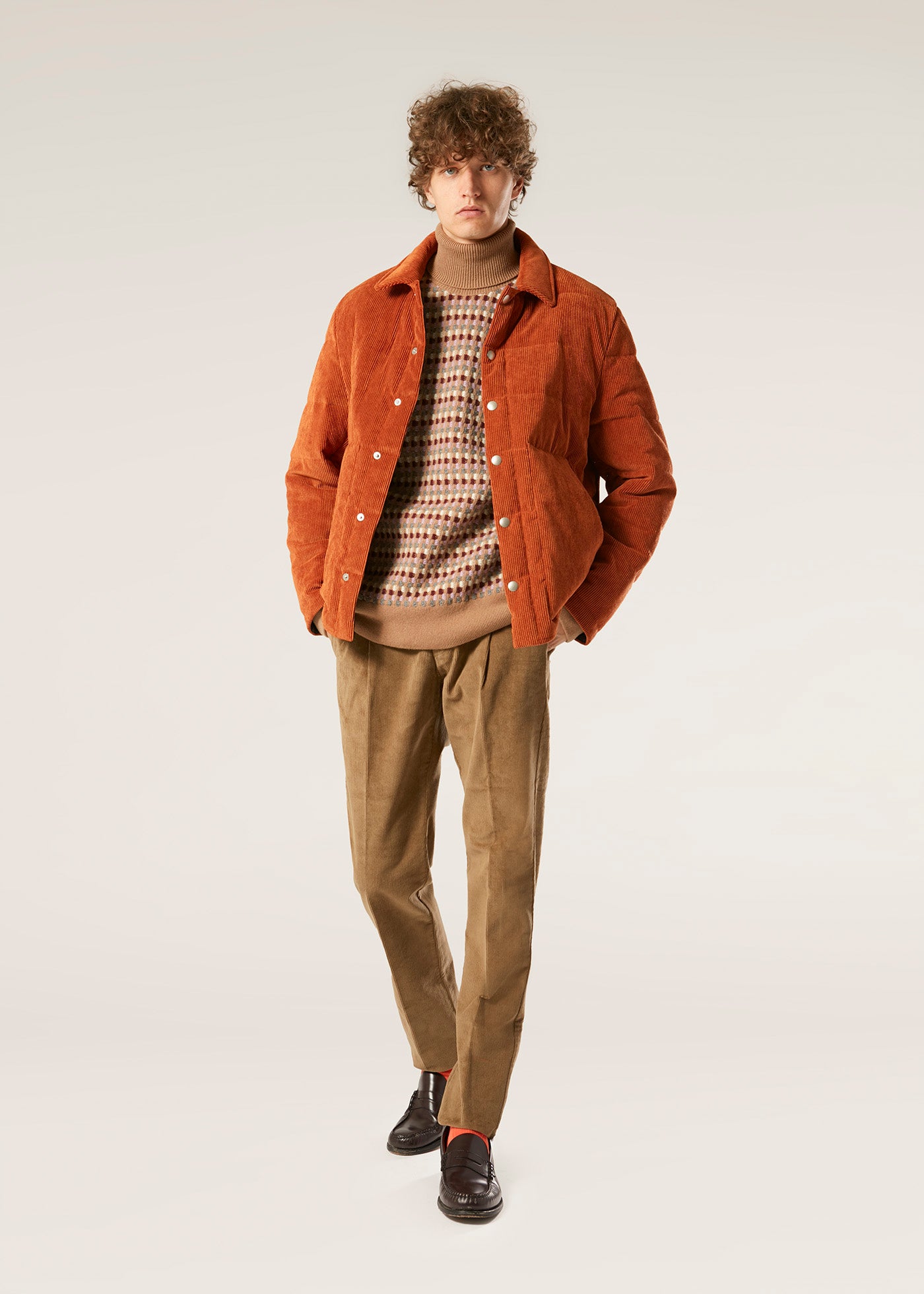AALOFI COPPER CORDUROY JACKET – Doppiaa