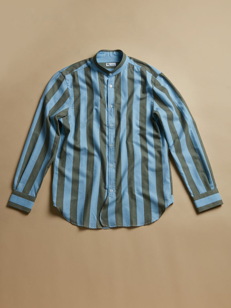 AAMILCARE STRIPED COTTON SHIRT