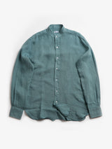 AAMILCARE CERULEAN LINEN SHIRT