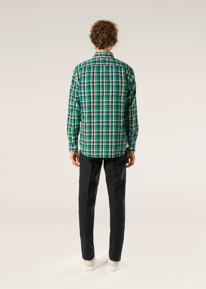 AANTERO GREEN FLANNEL CHECKED SHIRT