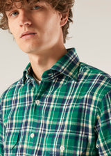 AANTERO GREEN FLANNEL CHECKED SHIRT